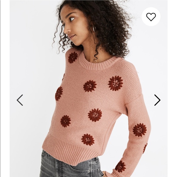 NWT Madewell Flower Embroidered Sweater - Picture 3 of 10